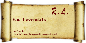 Rau Levendula névjegykártya